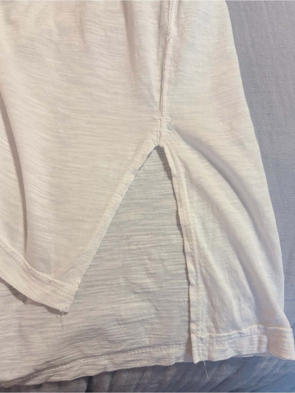 Anthropologie Women’s Pilcro Jordyn Slub Crewneck Side Slit Tunic Tee Sz Large - Picture 7 of 8